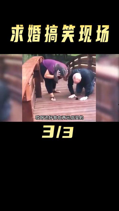 求婚搞笑,这婚必须结！